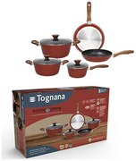 8 db-os indukciós edénykészlet narancs-piros Tognana Sage Stone Collection