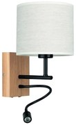 Spot-Light 57291974 - BOHO flexibilis lámpa 1xE27/25W + LED/1W/230V tölgy