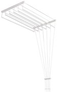 Mennyezeti ruhaszárító 6 rúd fehér hossz: 130 cm