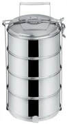 Orion élelmiszer-hordozó 4 x 1,3 l, rozsdamentes acél, 4 emelet