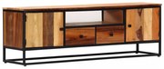 tömör újrahasznosított fa és acél TV-szekrény 120 x 30 x 40 cm