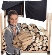 Kandalló fa állvány fa huzattal 0,4 m3 Öko Tömör