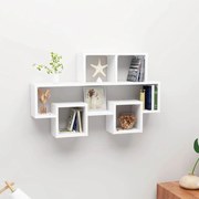 autó alakú fehér szerelt fa fali polc 82 x 15 x 51 cm