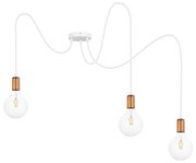 Csillár zsinóron MIROS 3xE27/60W/230V pók fehér/réz
