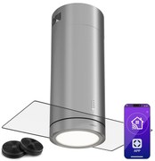 Klarstein Beretta Premium Smart, sziget páraelszívó, 544 m³/h, alkalmazás, elszívás/légkeringetés, LED, aktívszenes szűrő