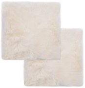 2 db fehér valódi báránybőr székpárna 40 x 40 cm