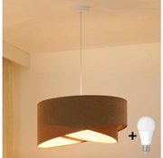 Brilagi - LED Csillár zsinóron LYRA 1xE27/15W/230V barna/fehér