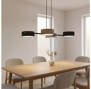 DRUMZ kábeles csillár 4xE14/10W/230V, fekete/barna/szürke