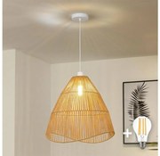 Brilagi - LED csillár kábelen CERIA BOHO 1xE27/40W/230V átm. 70 cm barna