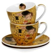 Porcelán csésze 270 ml 2 személyes díszdobozban Gustav Klimt A Csók
