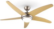 Klarstein Bolero, 55W, mennyezeti ventilátor lámpával, 134cm, juharfa karok, távirányító