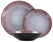 18 részes stoneware kerámia étkészlet bordó Leonardo Collection