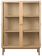 Natúr színű tölgyfa tálalószekrény 140x100 cm Elba – Unique Furniture