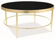 Mystic I dohányzóasztal, fekete / arany