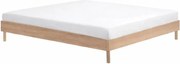 Natúr színű tölgyfa franciaágy ágytámla nélkül, ágyrács nélkül 180x200 cm Forrest – Vipack