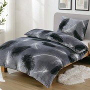 Pitypang szürke mikroplüss ágyneműhuzat 200x140cm+90x70cm TiaHome