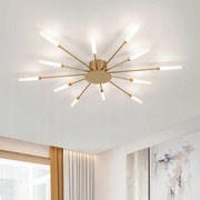 Lampa Sufitowa Led Zyrandol Złota Nowoczesna Kreatywna Fajerwerki 4500K 12W