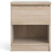 Természetes színű éjjeliszekrény tölgyfa dekorral Naia - Tvilum