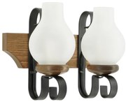 Brilagi - Fali lámpa QUEEN 2xE14/40W/230V bükkfa/dió