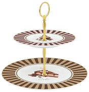 Porcelán süteményes állvány 2 emeletes díszdobozban Sweet Moments