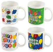 Bögre HAPPY BIRTHDAY dekorációval 300ml