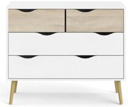 Oslo fehér komód, 99 x 82 cm - Tvilum