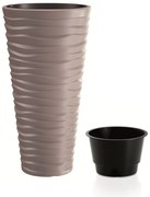 Prosperplast SAND SLIM virágcserép mokka 34,9 cm