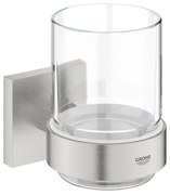 GROHE Start Cube tartozékok Üveg tartóval szuperacél 41097DC0