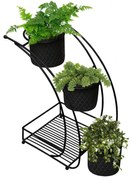 Virágtartó 37x19 cm fekete/fém