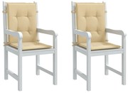 2db melange bézs szövet alacsony háttámlás székpárna 100x50x4cm