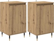 vidaXL Széf 2 pcs Artisan tölgy 40 x 35 x 70 cm Műszaki fa és vas