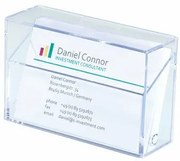 Névjegytartó doboz, műanyag, 100 db-os, SIGEL, víztiszta (SVA110)