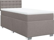 vidaXL tópszínű szövet rugós ágy matraccal 100 x 200 cm