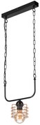 Csillár láncon MORGAN 1xE27/60W/230V fekete/réz