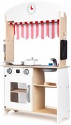 Eco Toys Fa konyha kiegészítőkkel, 101 x 60 x 27 cm - fehér