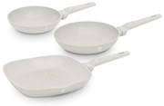 Berlinger Haus 3 részes indukciós serpenyő készlet matt krém Sahara Collection