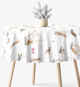 Goldea karácsonyi kör alakú pamut terítő - zakopane Ø 100 cm