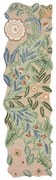 Zöld kézi szövésű gyapjú futószőnyeg 60x230 cm Bryony Shaped Floral – Flair Rugs