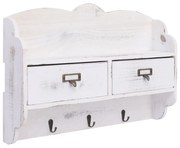 fehér fa fali fogas 50 x 10 x 34 cm