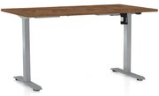 OfficeTech A állítható magasságú asztal, 120 x 80 cm, szürke alap, silverjack tölgy