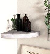 betonszürke MDF fali sarokpolc 35 x 35 x 3,8 cm
