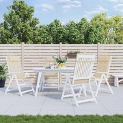 4 db bézs oxford-szövet magas háttámlájú székpárna