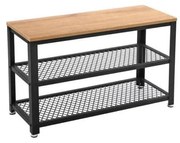 DAVOR cipős szekrény barna/fekete