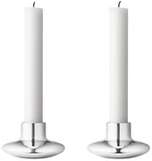 Henning Koppel rozsdamentes acél gyertyatartó, 2 db. - Georg Jensen