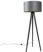 Állólámpa állvány fekete szürke árnyékolóval 50 cm - Tripod Classic