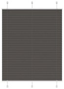 pliszírozott redőny fekete 105x150 cm szövetszélesség 104,4 cm