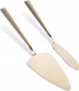 Tortakészítő készlet Konyhai Lapát Tortaadagoló szeletelő kés Arany