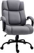 Vinsetto Irodai Szék, Ergonomikus Vezetői Szék, Párnázott Íróasztali Szék Karfával, Magasságban Állítható Forgószék Dőlésszabályzóval, Len Hatású, 220