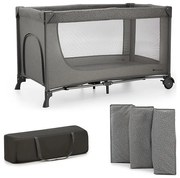 KINDERKRAFT - Utazó kiságy JOY 2 szürke