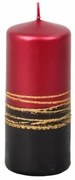 Lumina Gold karácsonyi gyertya henger, piros
